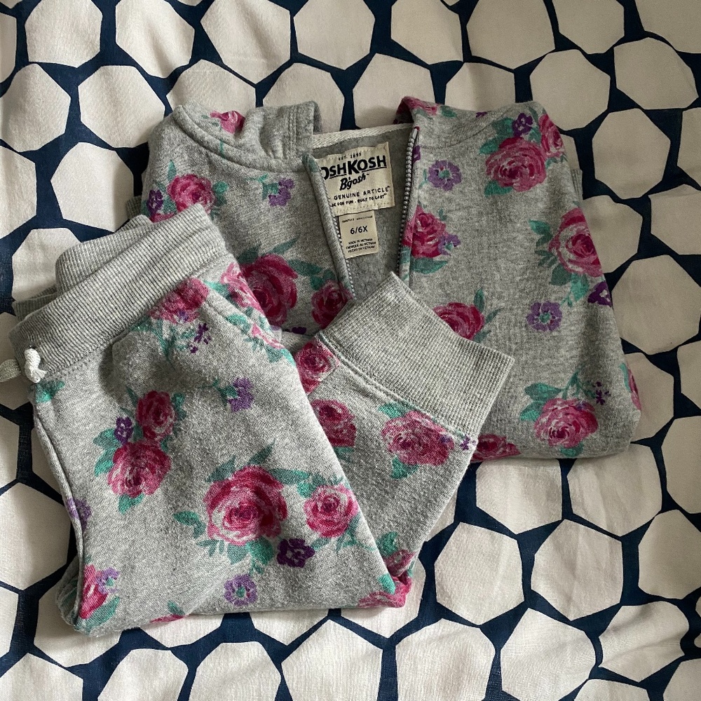 Floral Hoodie with Matching Joggers.